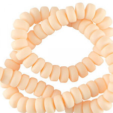 Polymer beads rondelle 7mm - Peach orange
